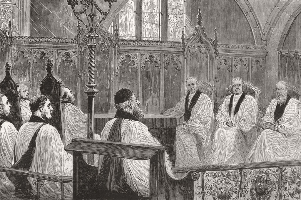 NEWCASTLE. Church Congress, St Nicholas Church 1881 old antique print picture